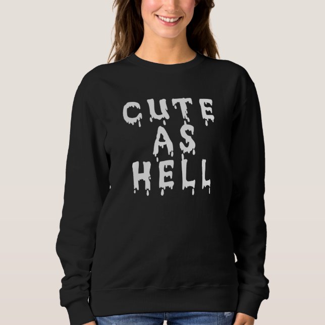 Niedlich als Hell Soft Pastel Goth E Girl Sweatshirt (Vorderseite)