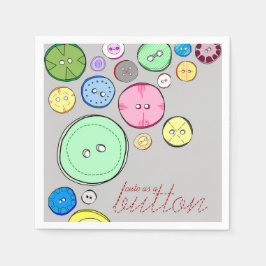 Niedlich als knopffarbige digitale Illustration Serviette