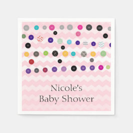 Niedlich als knopfrosa Kinderdusche Party Serviette