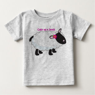 Niedlich als Lamm-Säuglings-Lagerschwelle Baby T-shirt