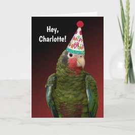 Niedlich Amazon Parrot Personalisiert Geburtstag Karte