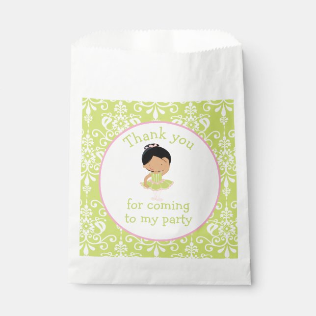 Niedlich American Ballerina "I went to" Geschenktütchen (Vorderseite)