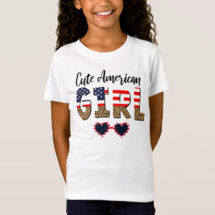 Niedlich American Girl 4. Juli T - Shirt