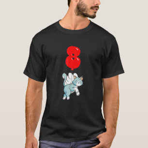 Niedlich Angel Cat 8 H Geburtstag Kinder Ballon Pa T-Shirt