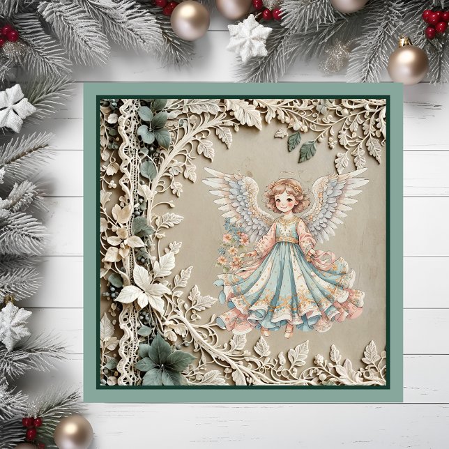 Niedlich Angel Christmas Magnetkarte (Christmas angel.)