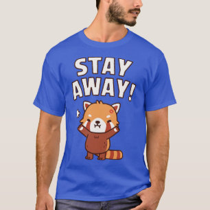 Niedlich Angry Red Panda Bleibe Away Funny T-Shirt