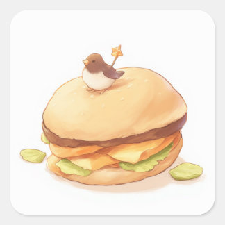 Niedlich Anime-Aufkleber Quadratischer Aufkleber