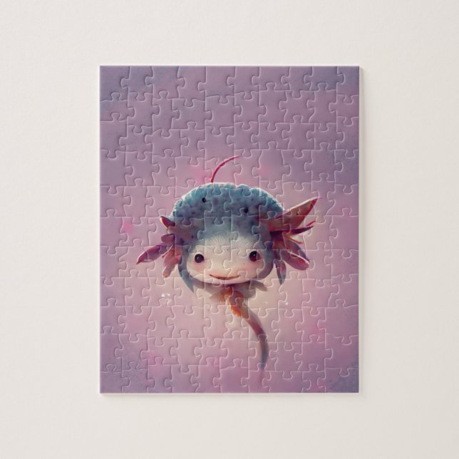Niedlich Anime Axolotl Puzzle (Vertikal)