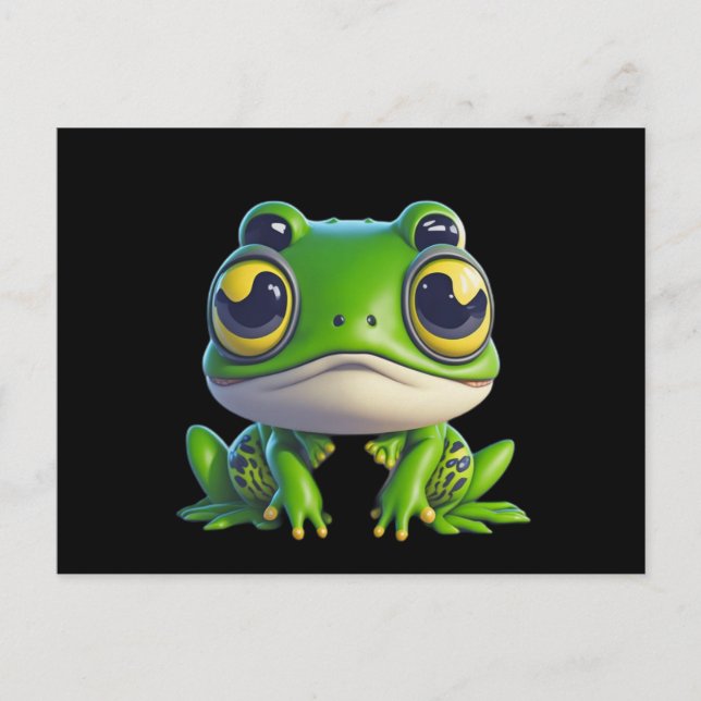 Niedlich Anime Cartoon Frosch Postkarte (Vorderseite)