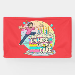 Niedlich Anime Eyes Geburtstagskuchen Lover Banner