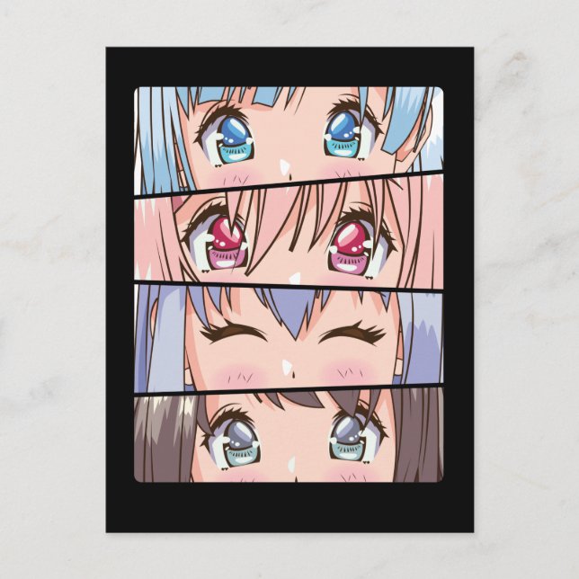 Niedlich Anime Girl Japan Comic Manga Anime Postkarte (Vorderseite)