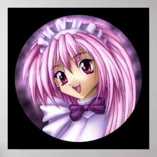 Niedlich Anime Girl Maid Poster