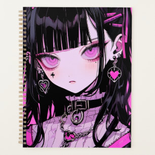 Niedlich Anime Goth Girl Planer
