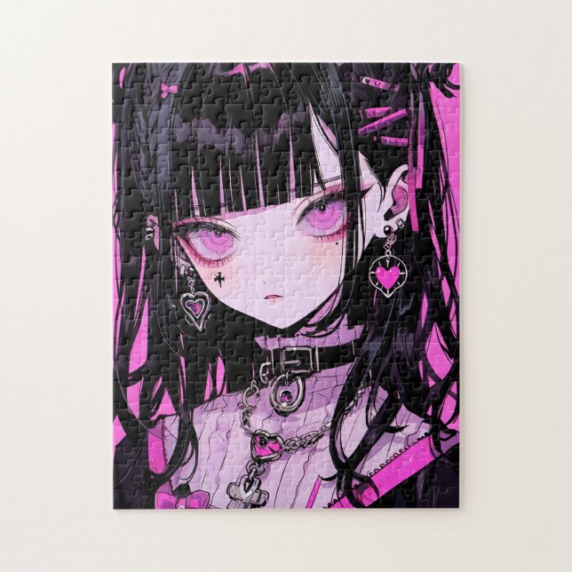 Niedlich Anime Goth Girl Puzzle (Vertikal)