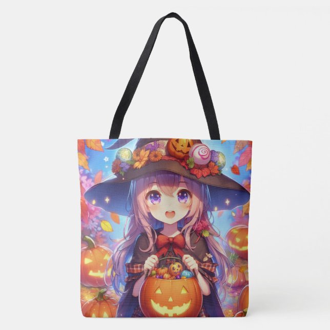 Niedlich Anime Halloween Hexe (Vorderseite)