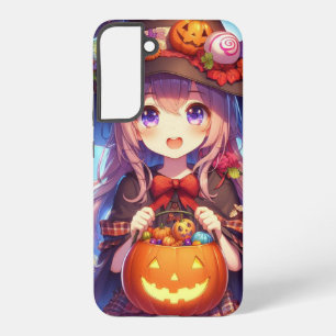 Niedlich Anime Halloween Hexe Samsung Galaxy Hülle