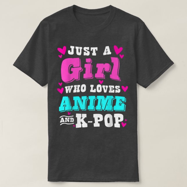 Niedlich Anime nur ein Mädchen, das Lieben Animes  T-Shirt (Design vorne)