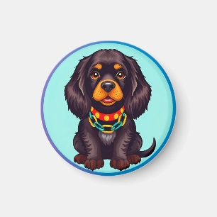 Niedlich animierter Hund mit Collar Magnet