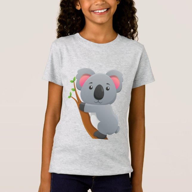Niedlich animierter Koala-Bär T-Shirt (Vorderseite)