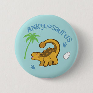 Niedlich Ankylosaurus Button