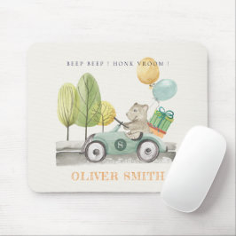 Niedlich Aqua Green Teddy Balloon Party Car Mousepad