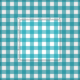 Niedlich Aquamarin Gingham Stoff