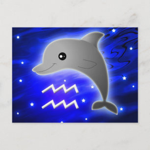 Niedlich Aquarius Zodiac Postkarte
