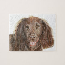 Niedlich arbeitender Cocker Spaniel Handgemalt