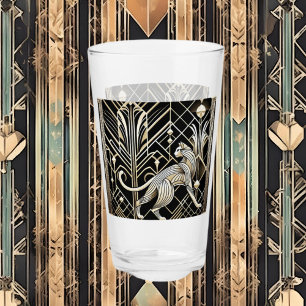 Niedlich Art Deco Katzenliebhaber Glas