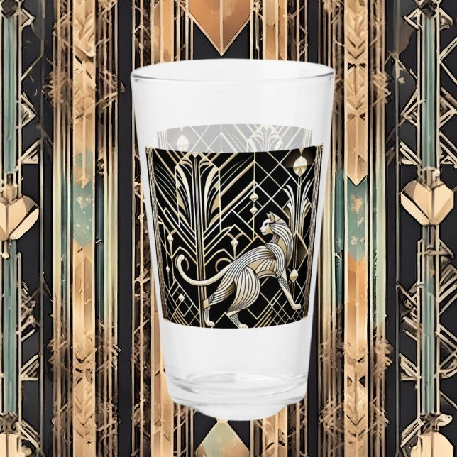 Niedlich Art Deco Katzenliebhaber Glas (Von Creator hochgeladen)
