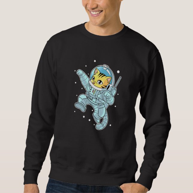 Niedlich Astro Cat Spaceman Kitten Space Cats Fur  Sweatshirt (Vorderseite)