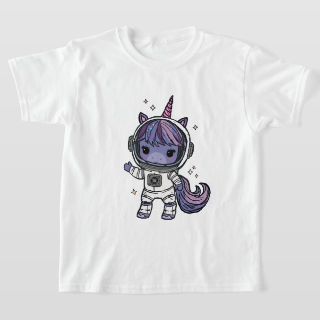 Niedlich Astro Unicorn T - Shirt (Ablage )