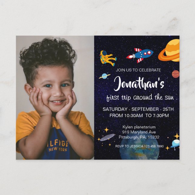 Niedlich Astronaut Postkarte (Vorderseite)