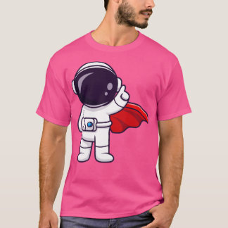 Niedlich Astronaut Super Hero Cartoon T-Shirt