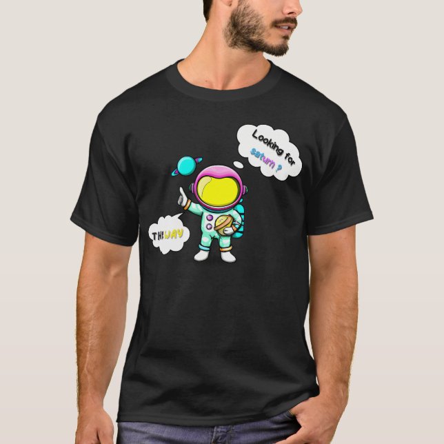 Niedlich Astronaut T-Shirt (Vorderseite)