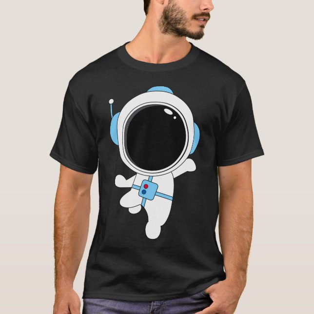 Niedlich Astronaut T-Shirt (Vorderseite)