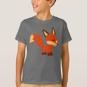 Niedlich Astute Cartoon Fox Children T - Shirt