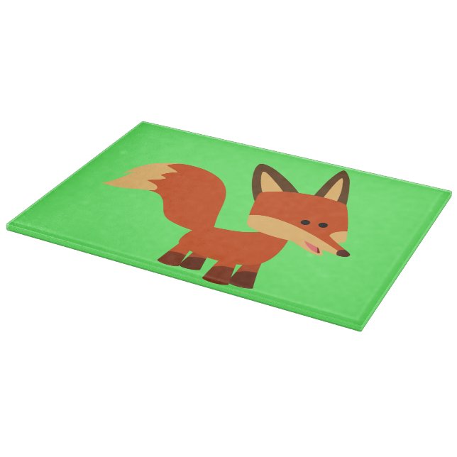 Niedlich Astute Cartoon Fox Cutting Board Schneidebrett (Ecke)
