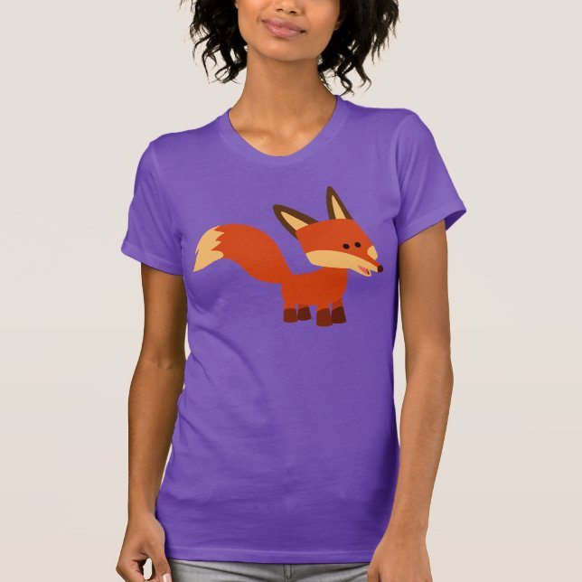 Niedlich Astute Cartoon Fox T - Shirt (Vorderseite)