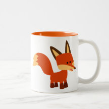 Niedlich Astute Cartoon Fox Tasse
