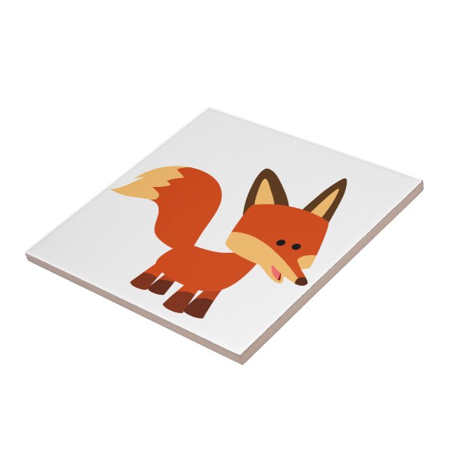 Niedlich Astute Cartoon Fox Tile Fliese (Seite)