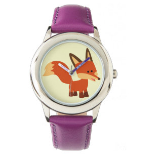 Niedlich Astute Cartoon Fox Watch Armbanduhr