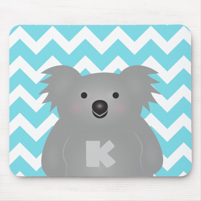 Niedlich Australia Baby Koala Bear Monogram Mousepad (Vorne)