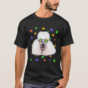 Niedlich Autism Poodle Dog Puzzle Sonnenbrille Hau T-Shirt