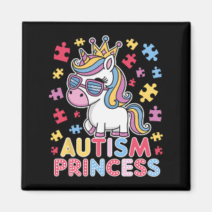 Niedlich Autismus Prinzessin Unicorn Girls Tochter Magnet