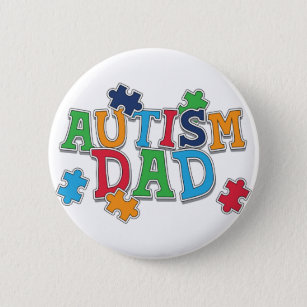 Niedlich Autismus Vater Autistische Bewusstsein Button