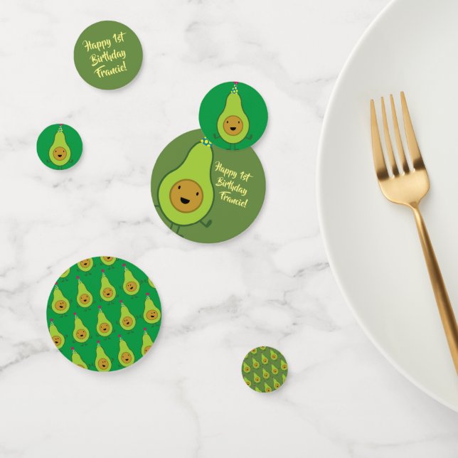 Niedlich Avocado 1. Geburtstag Party Tischdekor Konfetti (Gruppe)