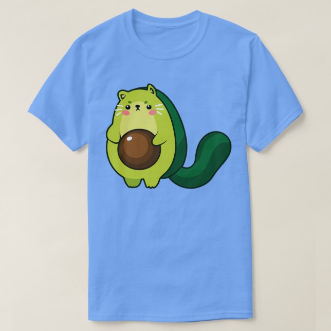 Niedlich Avocado Cat 4 T-Shirt (Design vorne)