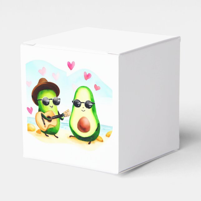 Niedlich Avocado Couple Geschenkschachtel (Vorderseite)