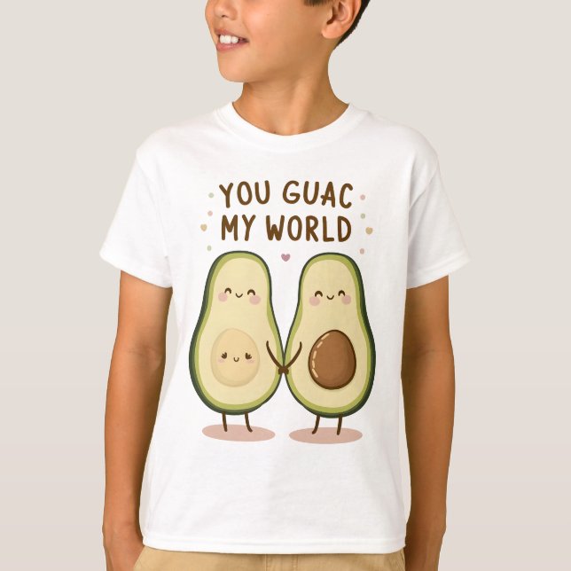 Niedlich Avocado Couple T-Shirt (Vorderseite)